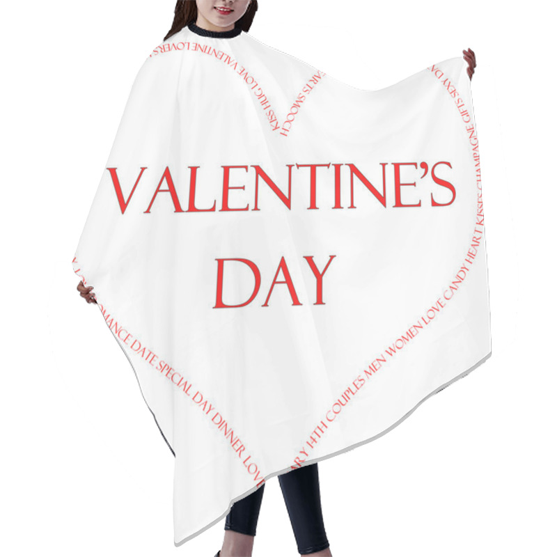 Personality  Valentine's Day Word Concept Hair Cutting Cape