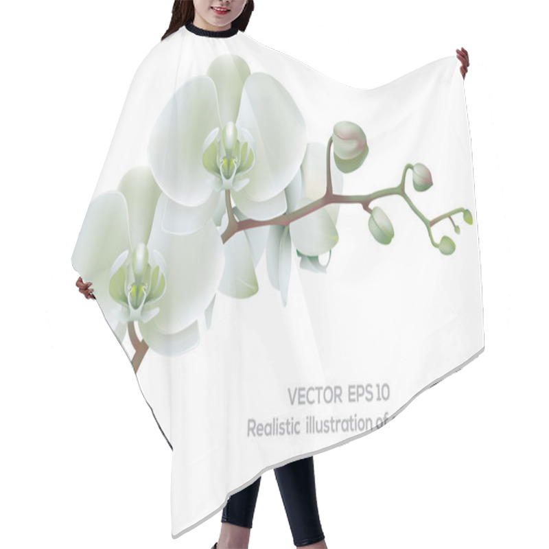 Personality  White Orchid Hair Cutting Cape