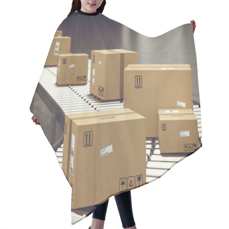 Personality  Cardboard Boxes And Wrapped Hair Cutting Cape