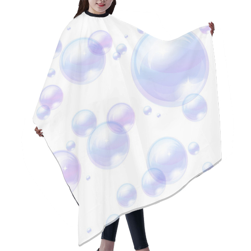 Personality  Blue Bubbles Background, Vector Image Hair Cutting Cape