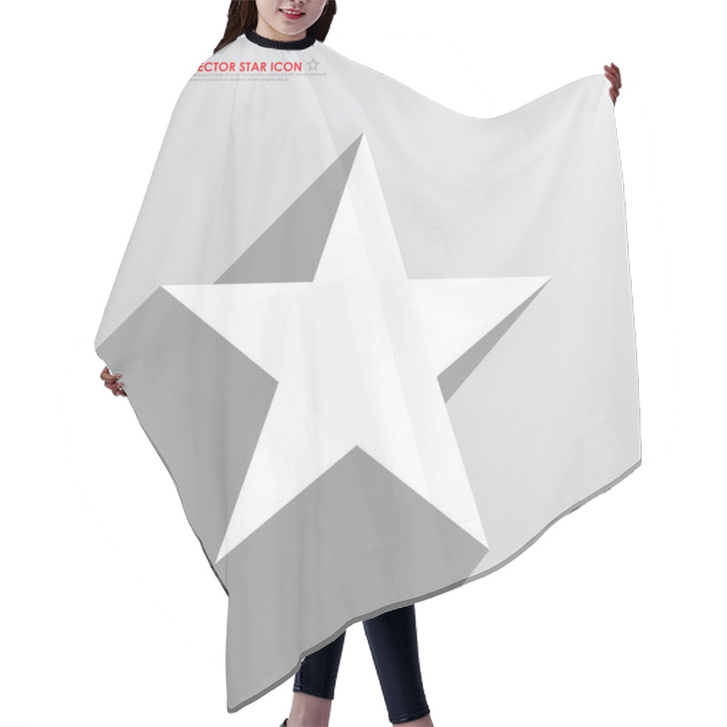 Personality  White Star Icon With Shadow Hair Cutting Cape