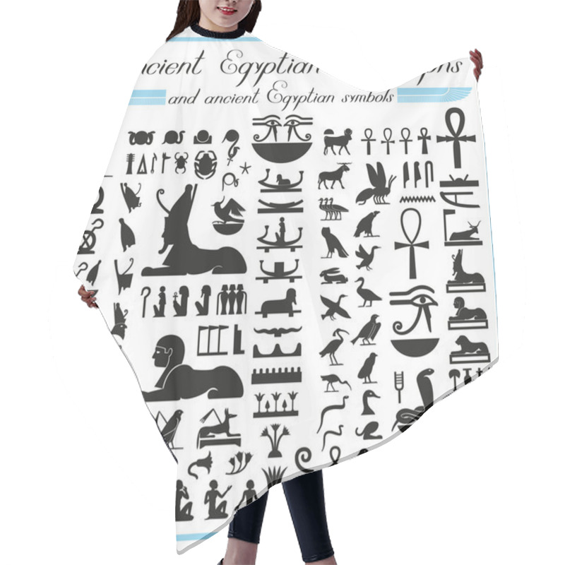 Personality  Ancient Egyptian Hieroglyphs And Symbols Hair Cutting Cape