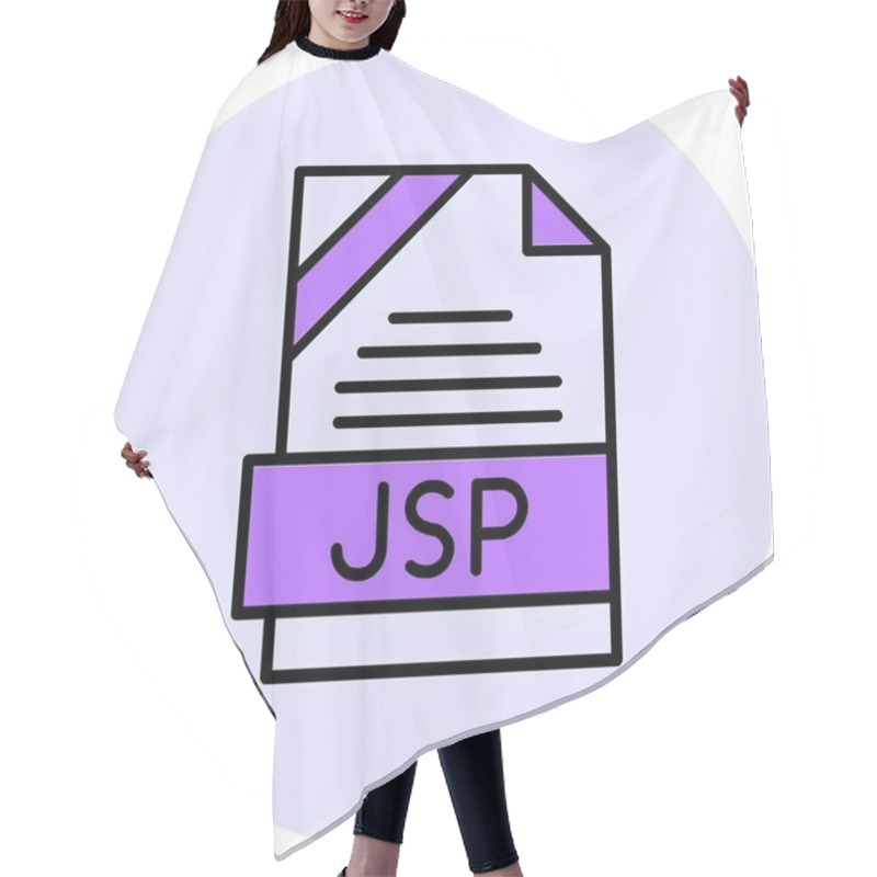 Personality  JSP Web Icon Vector Illustration Hair Cutting Cape