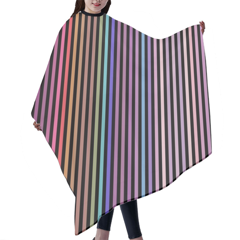 Personality  Dark Background Vertical Line Seamless, Illustration Fabric. Hair Cutting Cape