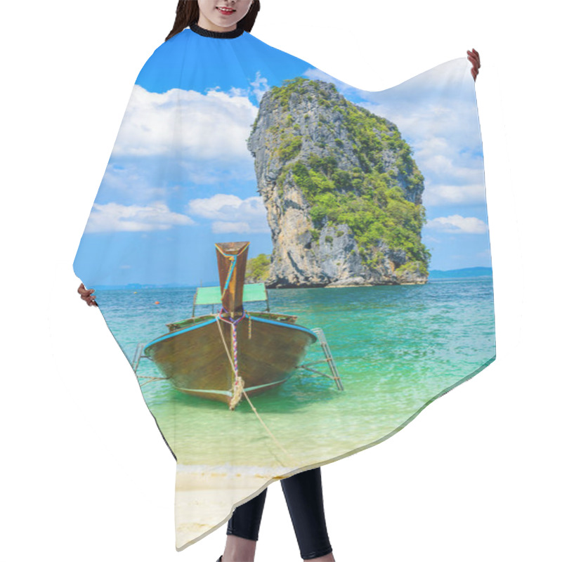 Personality  Poda Island - Paradise Beach In Tropical Scenery - Near Ao Nang, Ao Phra Nang Bay, Krabi, Thailand. Hair Cutting Cape