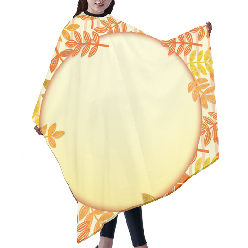 Personality  Autumn Leaves And Round Frame Hair Cutting Cape