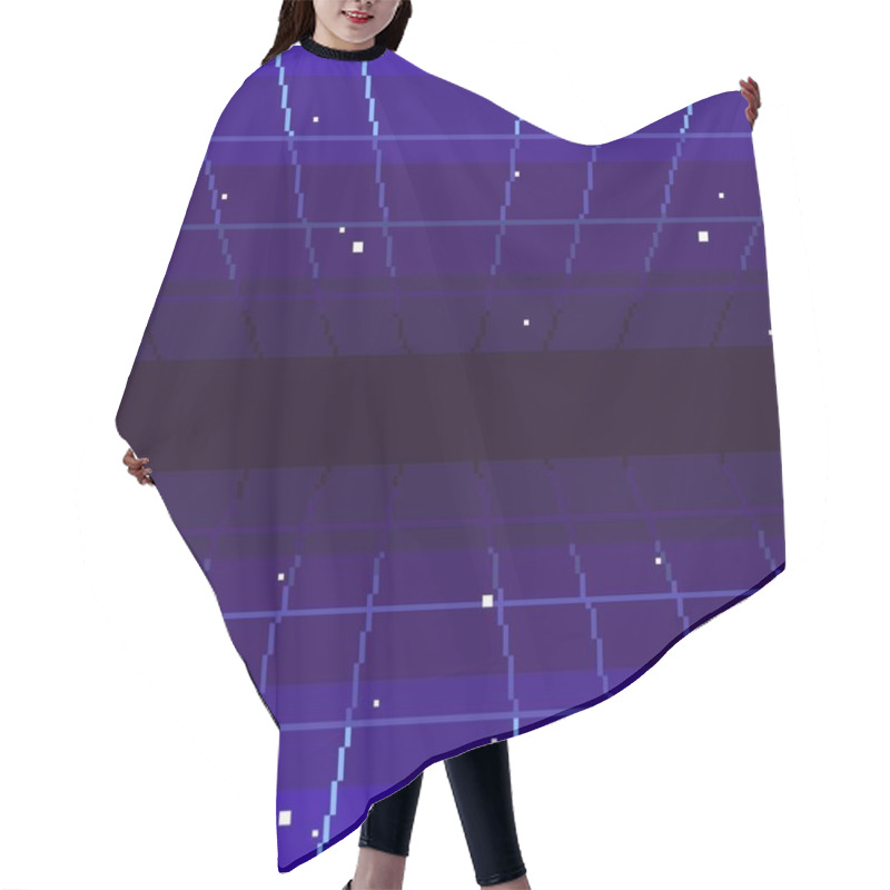 Personality  Abstract Retro Pixel Art 80s Background. EPS 10 Vector Graphics. Hair Cutting Cape