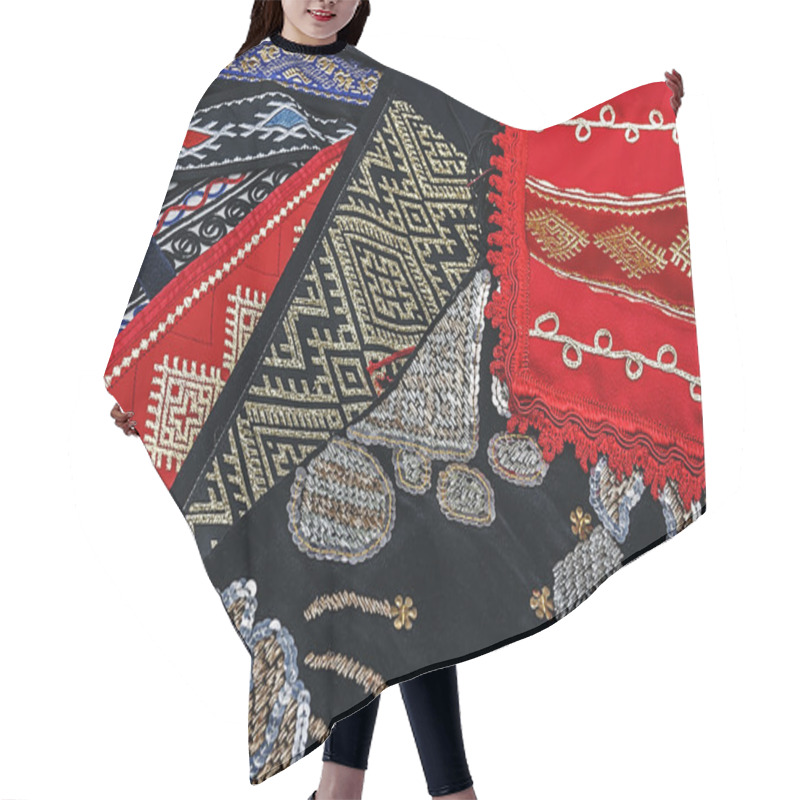 Personality  Materials And Embroidered Romanian Traditional Port Specific 1. Hair Cutting Cape