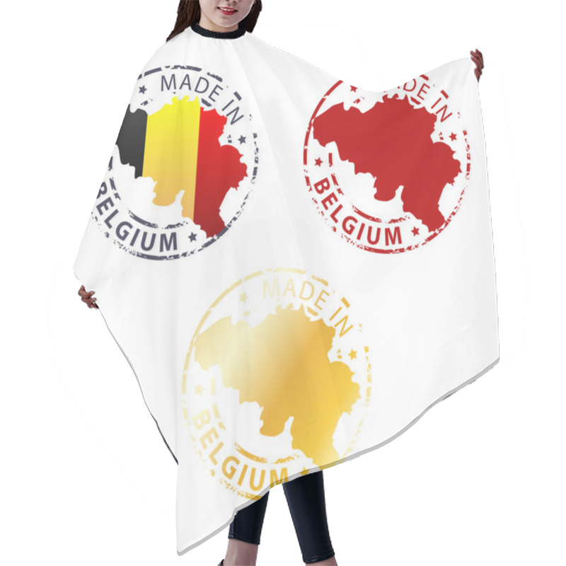 Personality  Made In Belgium Stamp - Ground Authentic Stamp With Country Map Hair Cutting Cape