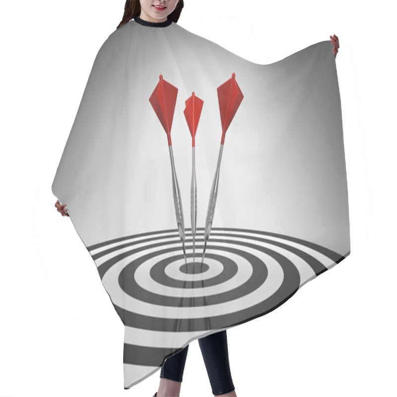 Personality  Darts Hitting A Target Hair Cutting Cape