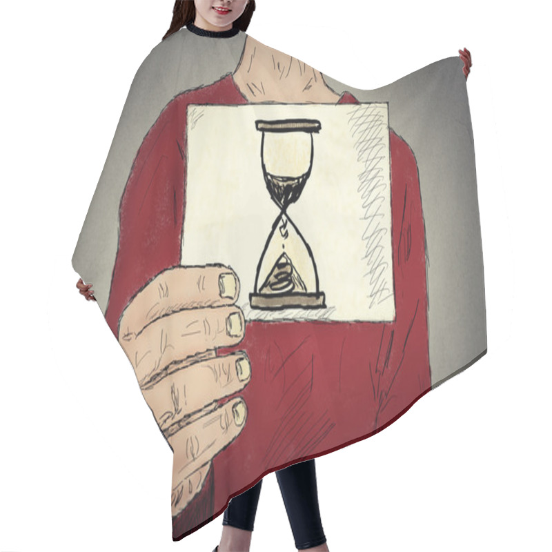 Personality  Time Management Productivity Concept Hair Cutting Cape