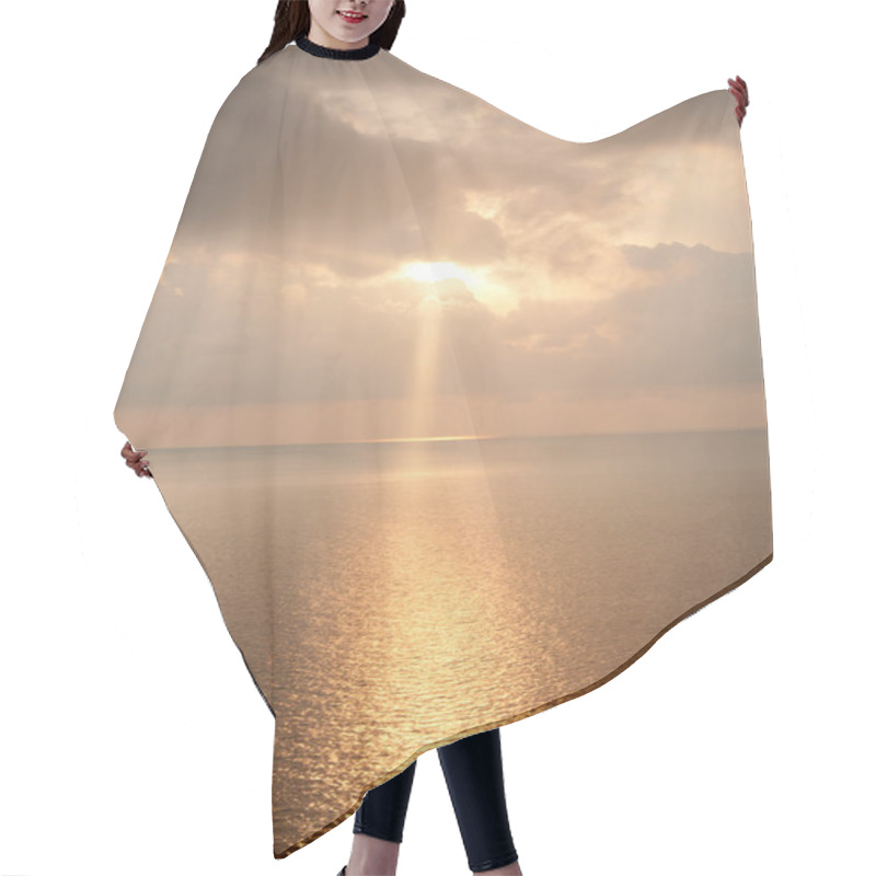 Personality  Beautiful Landscape Of Sunrise Over The Sea. Hair Cutting Cape