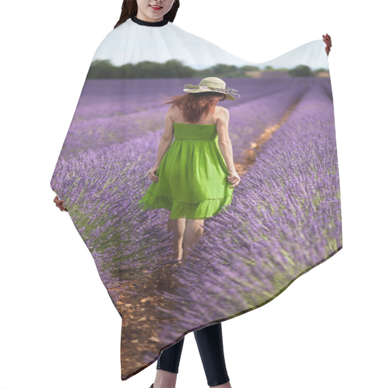 Personality  Woman In Field Of Lavender Hair Cutting Cape