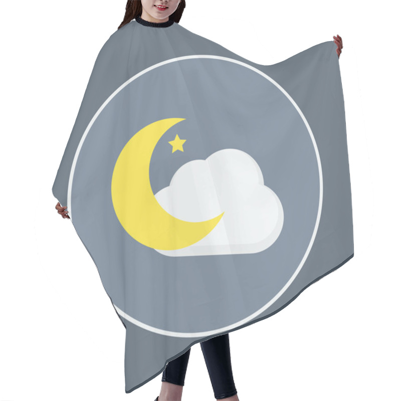 Personality  Moon Icon Hair Cutting Cape