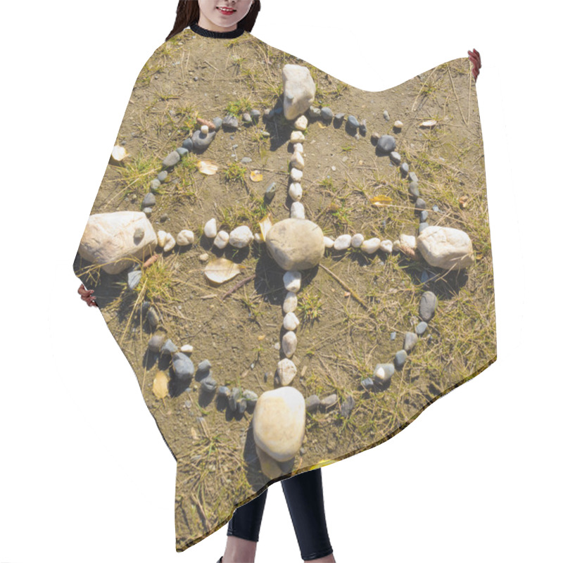 Personality  Native American Medicine Wheel Or Sacred Hoop Hair Cutting Cape