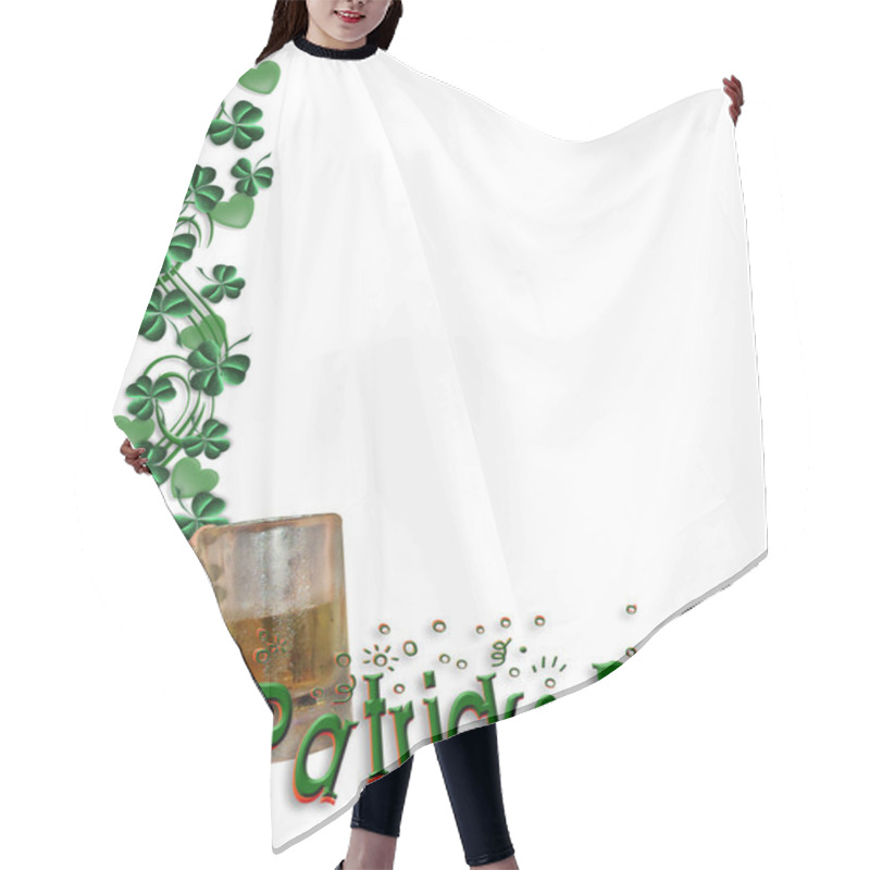 Personality  St Pattys Day Irish Border Beer Toast Hair Cutting Cape