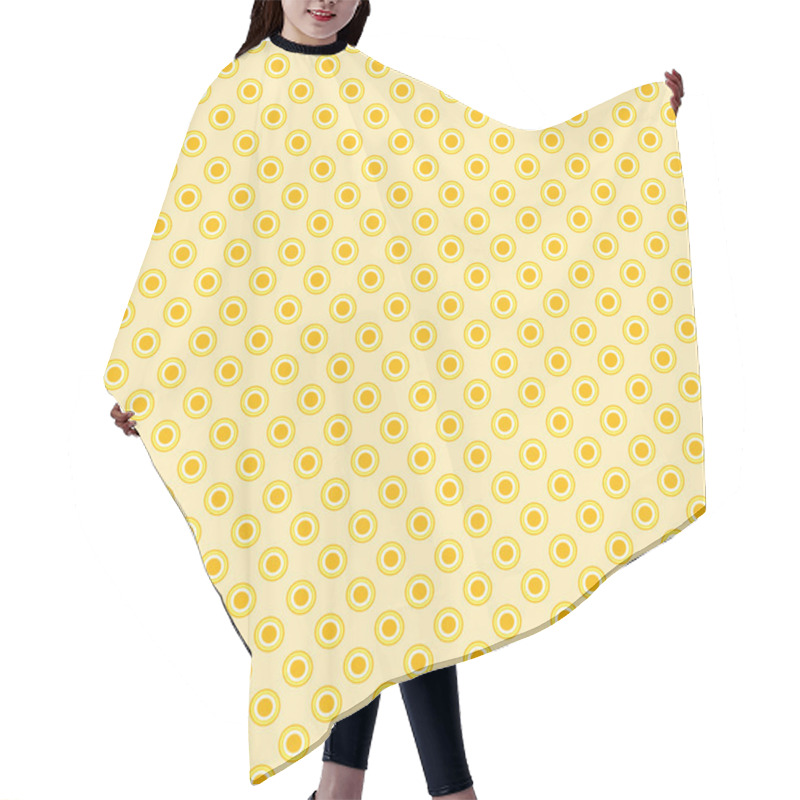 Personality  Seamless Polka Dot Pattern In Retro Style. Hair Cutting Cape