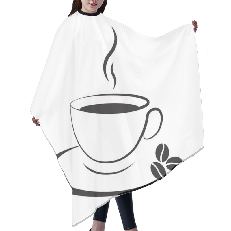 Personality  Hot Coffee Cup Icon Hair Cutting Cape