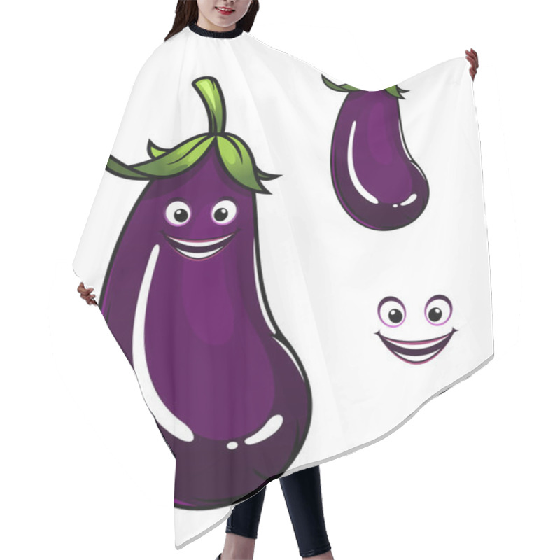 Personality  Happy Healthy Purple Eggplant Or Aubergine Hair Cutting Cape