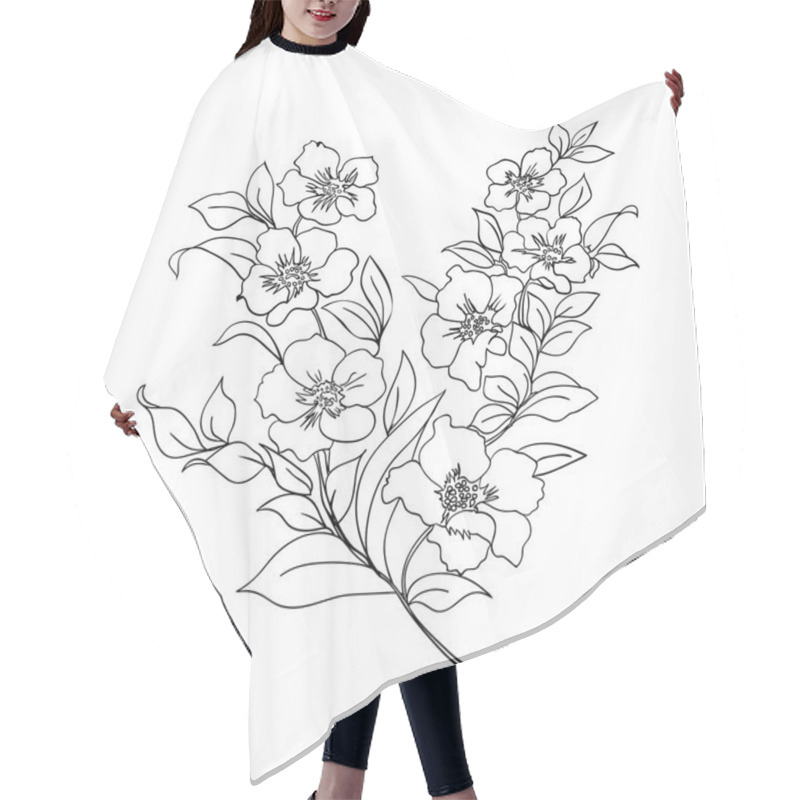 Personality  Twig Cherry Blossoms  Hair Cutting Cape