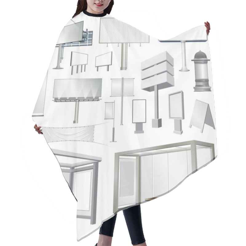 Personality  Billboards And Street Advertisement Templates Hair Cutting Cape