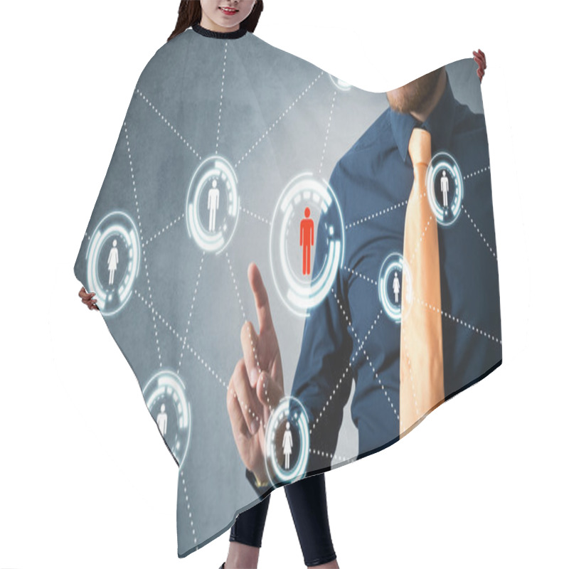 Personality  Social Network Concept Hair Cutting Cape