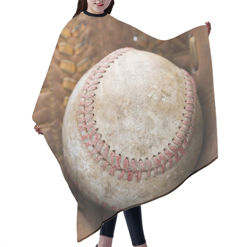 Personality  Baseball In Glove. Hair Cutting Cape