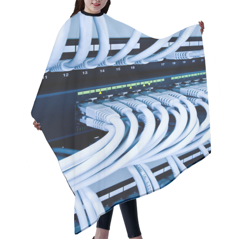 Personality  Network Cables In Data Center Hair Cutting Cape