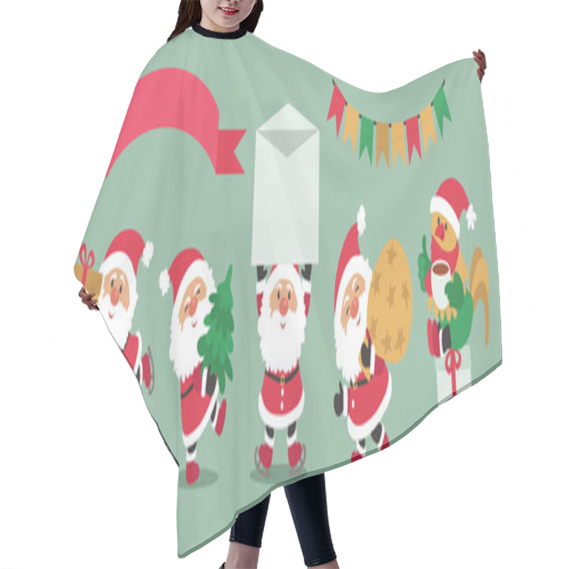 Personality  Vector Santa Claus Hair Cutting Cape