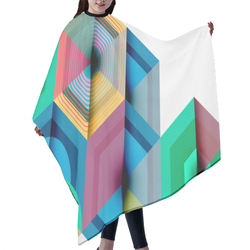 Personality  Hexagons, Diamonds Pattern. Geometric Repeating Hexagon Background Hair Cutting Cape