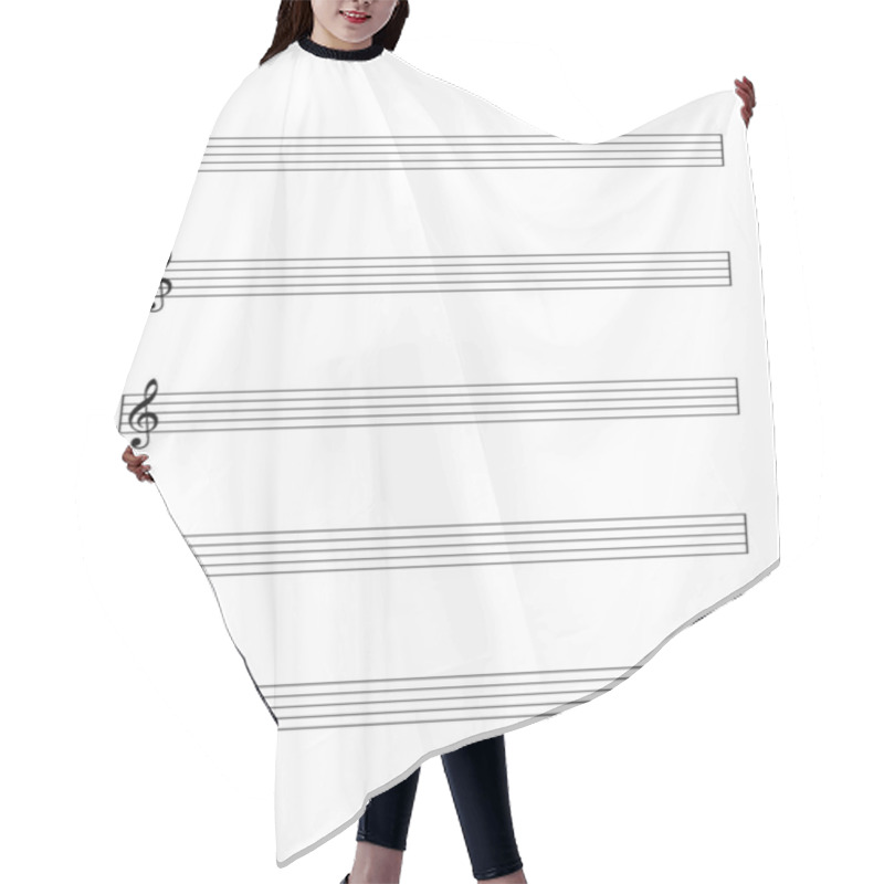 Personality  Empty Sheet Of Notes Template For Beginners Hair Cutting Cape