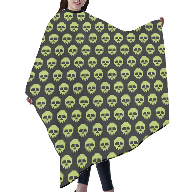 Personality  Skull Texture Hair Cutting Cape