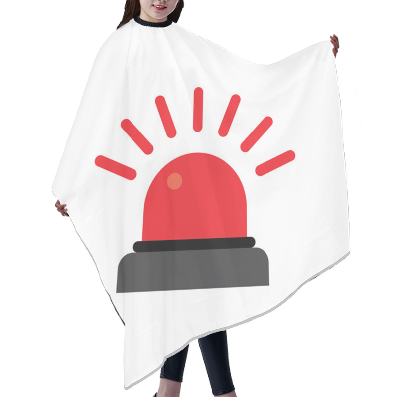 Personality  Police Or Ambulance Red Flasher Hair Cutting Cape