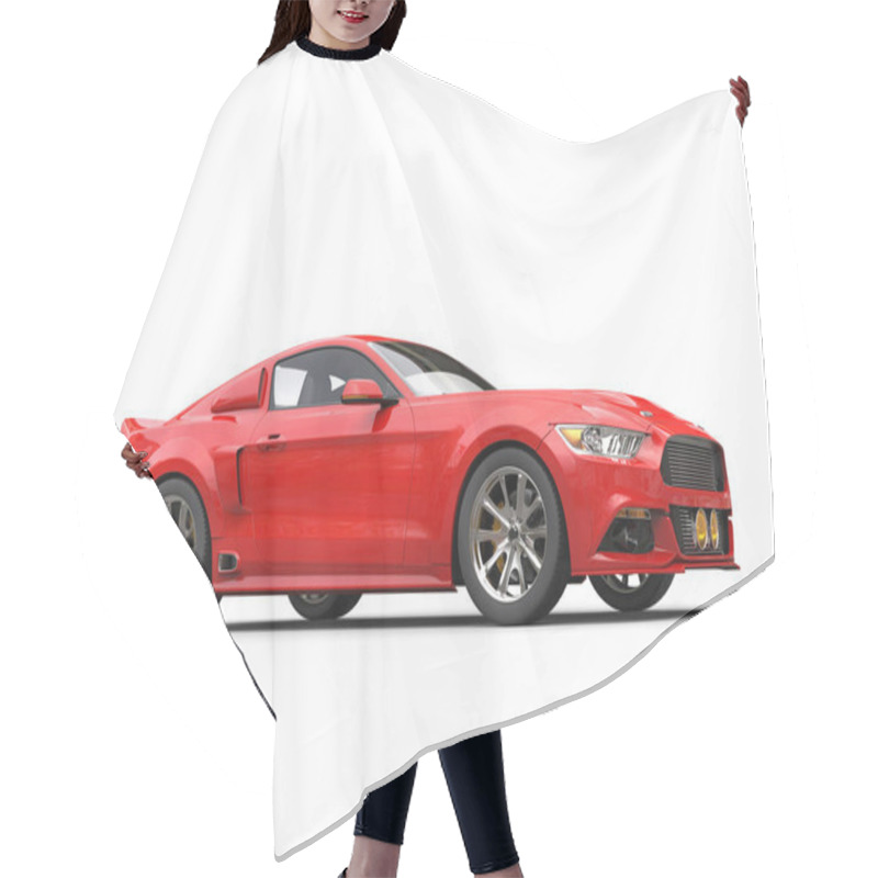 Personality  Hot Red Modern Urban Muscle Car - Beauty Shot Hair Cutting Cape