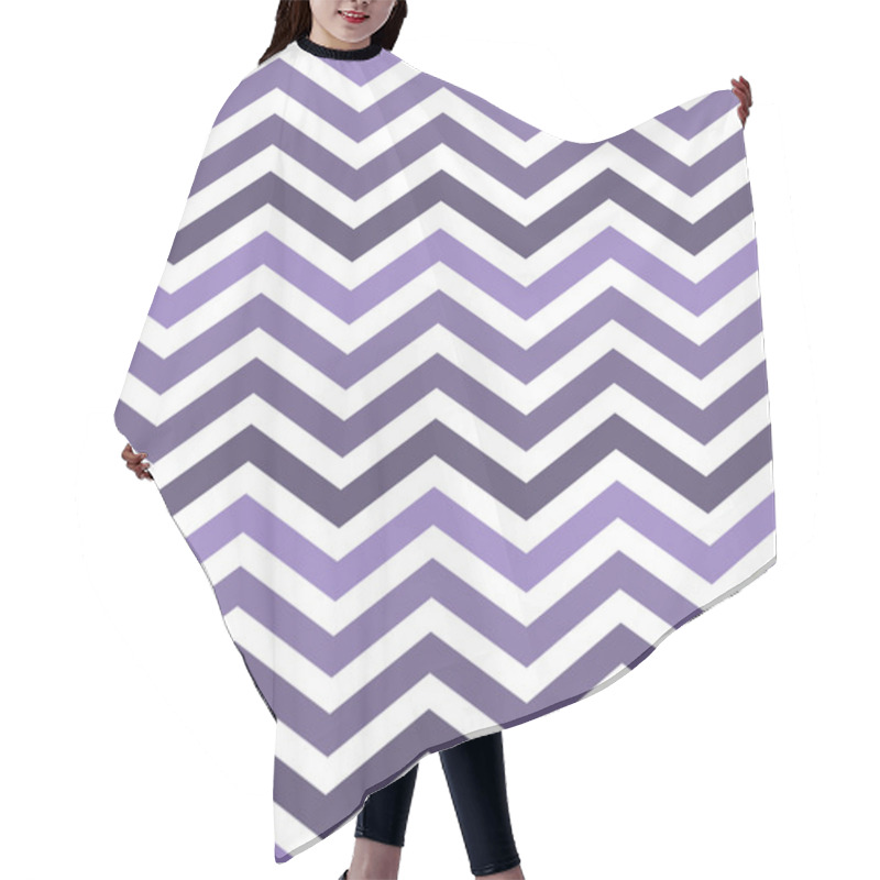 Personality  Purple Zigzag Pattern Background Hair Cutting Cape