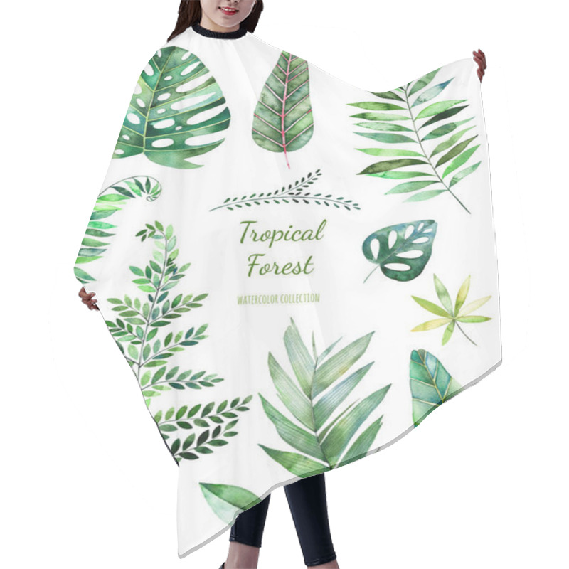 Personality  Tropical Leafy Collection.  Hair Cutting Cape