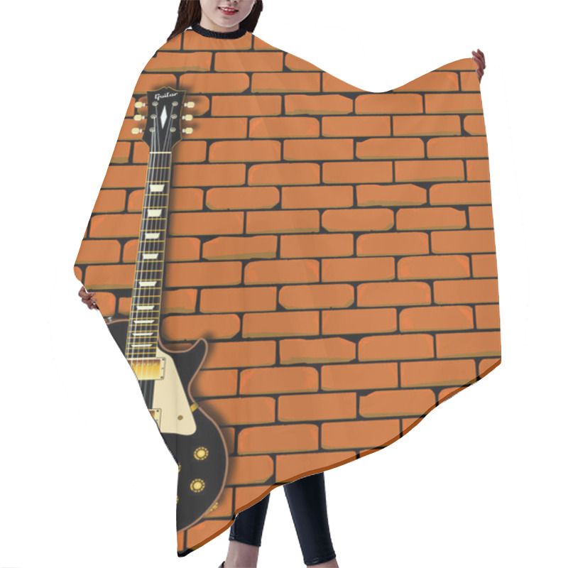 Personality  Rock Guitar Wall Hair Cutting Cape