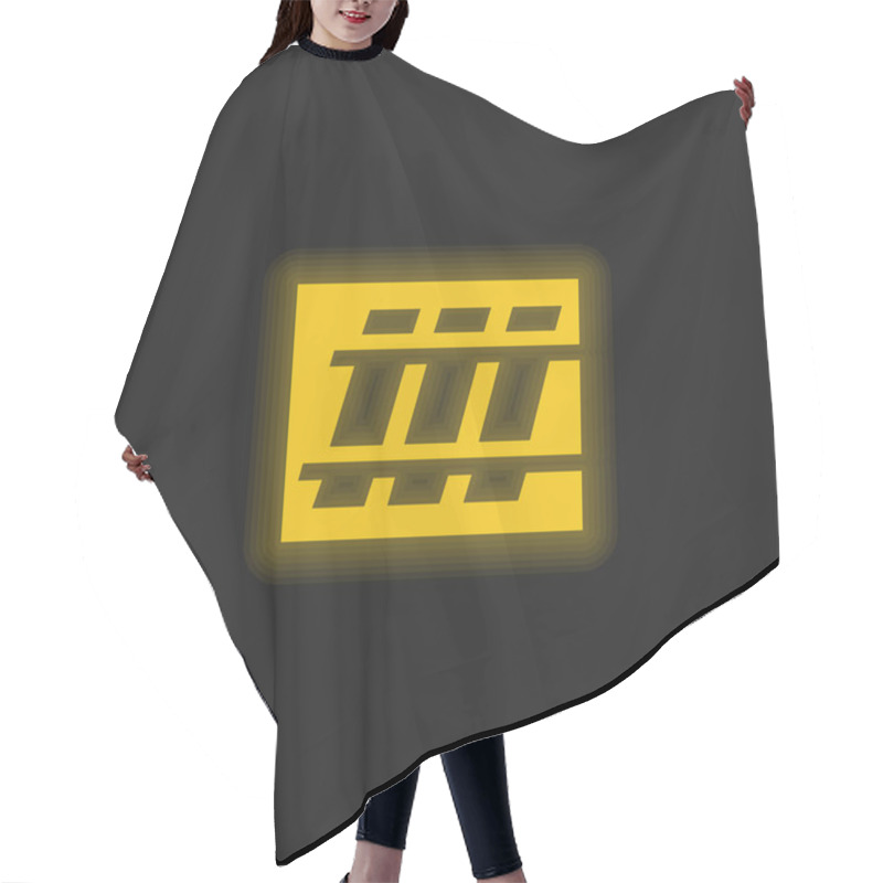 Personality  Belo Horizonte Metro Logo Yellow Glowing Neon Icon Hair Cutting Cape