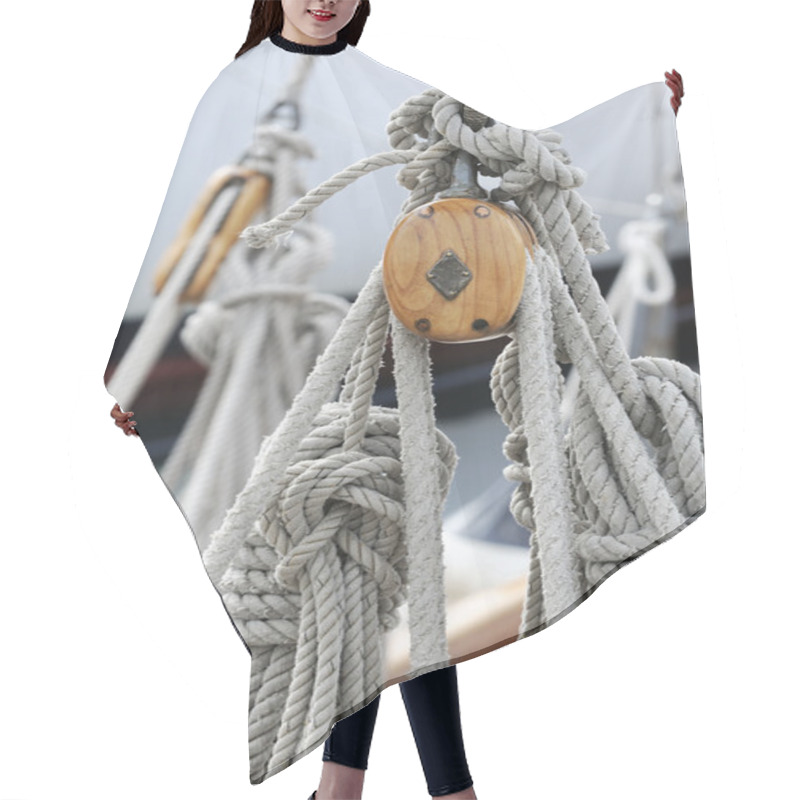 Personality  Old Sailboat Blocks Hair Cutting Cape