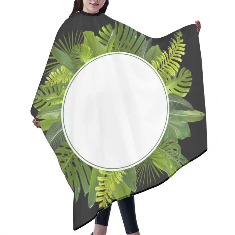 Personality  Tropical Jungle Leaves Background Hair Cutting Cape