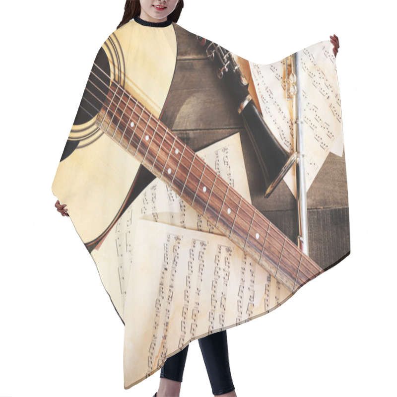 Personality  Acoustic Guitar, Saxophone, Violin, Flute Hair Cutting Cape