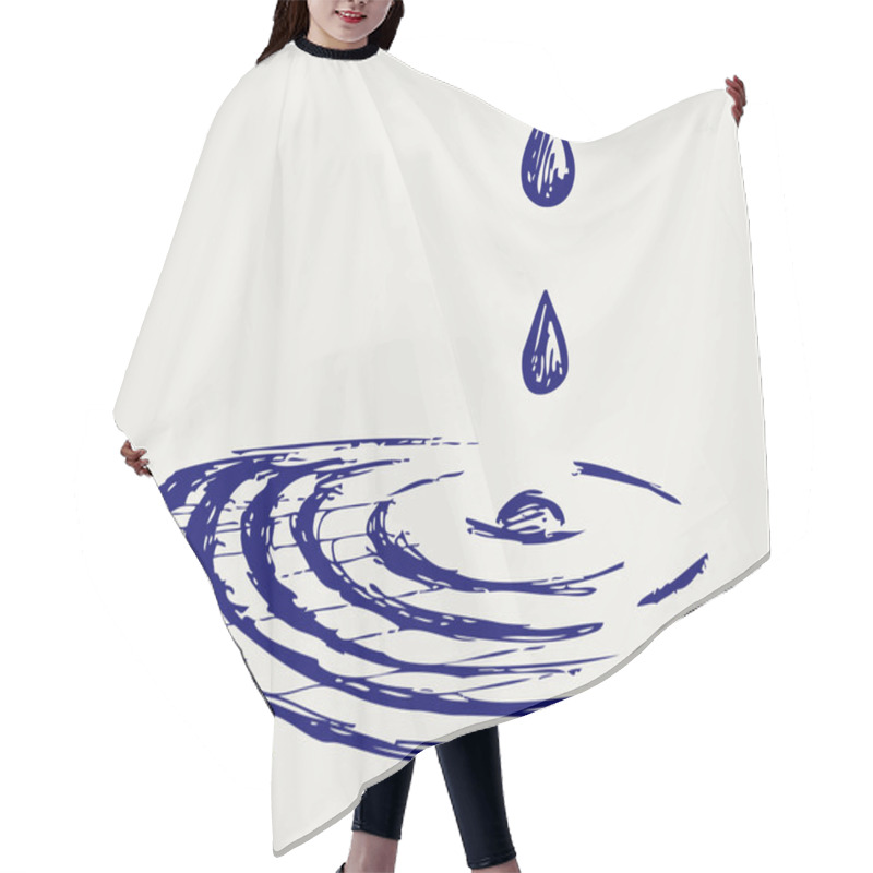 Personality  Water Drops Hair Cutting Cape