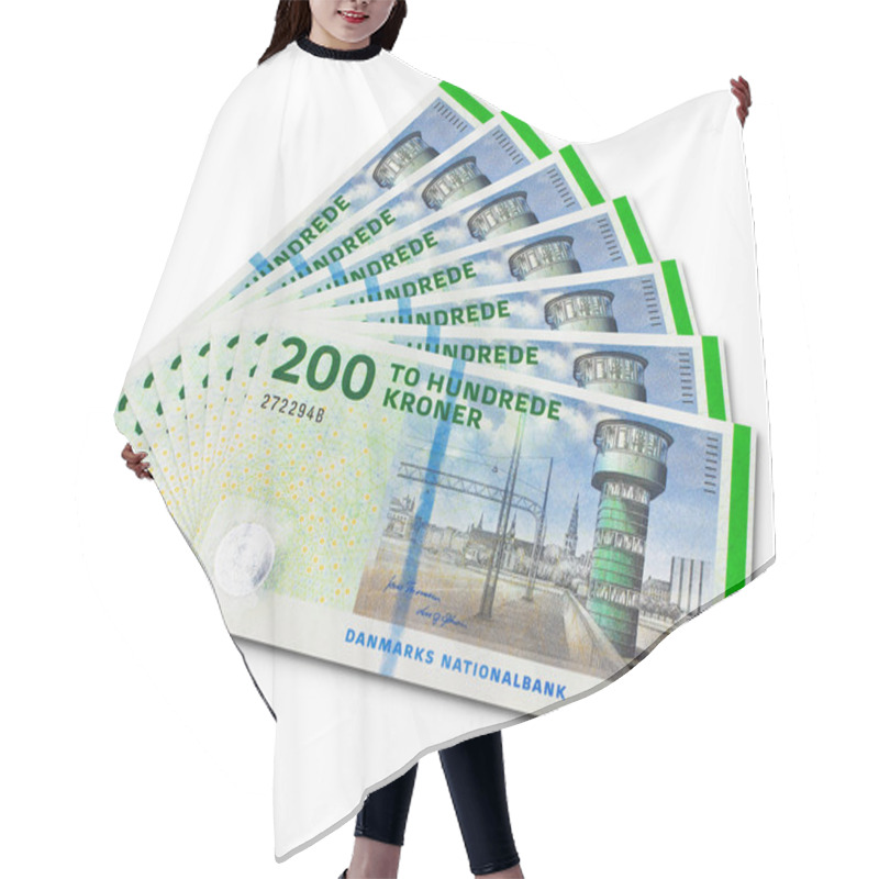 Personality  Stack Of 200 Danish Krone Banknotes Hair Cutting Cape