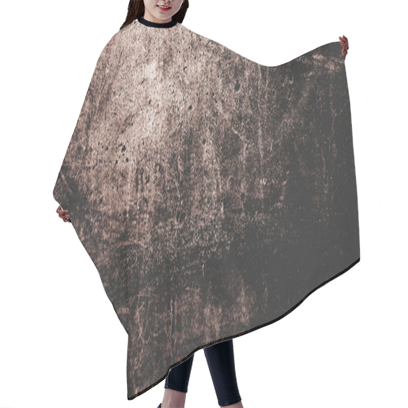 Personality  Scary Dark Cement For The Background. Walls Are Full Of Stains And Scratches. Hair Cutting Cape