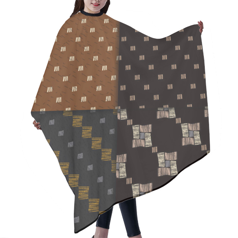 Personality  Ethnic Seamless Pattern Set Hair Cutting Cape