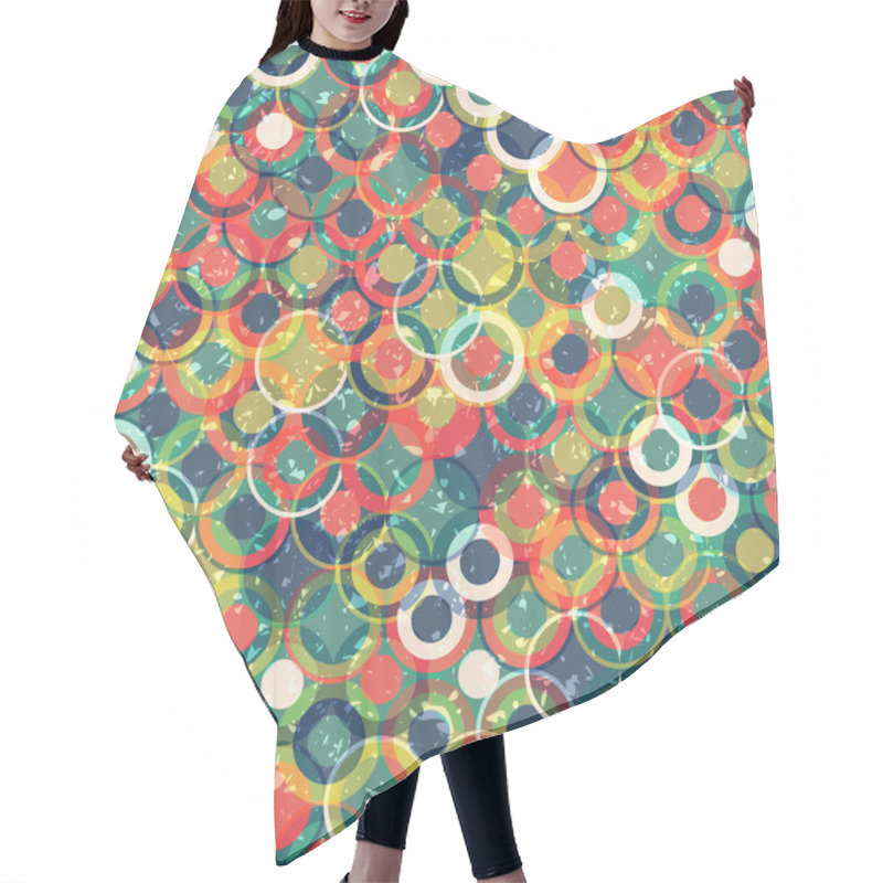 Personality  Grungy Circles Hair Cutting Cape