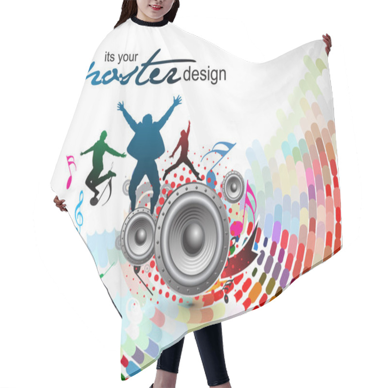 Personality  Abstract Music Background Hair Cutting Cape