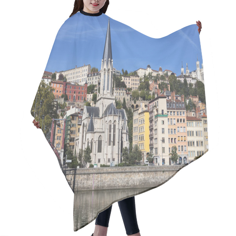 Personality  View Of Lyon City With Red Footbridge Hair Cutting Cape