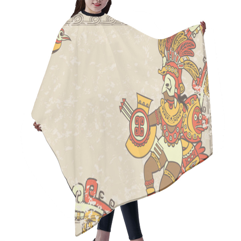 Personality  Horizontal Background In The Aztec Style Hair Cutting Cape