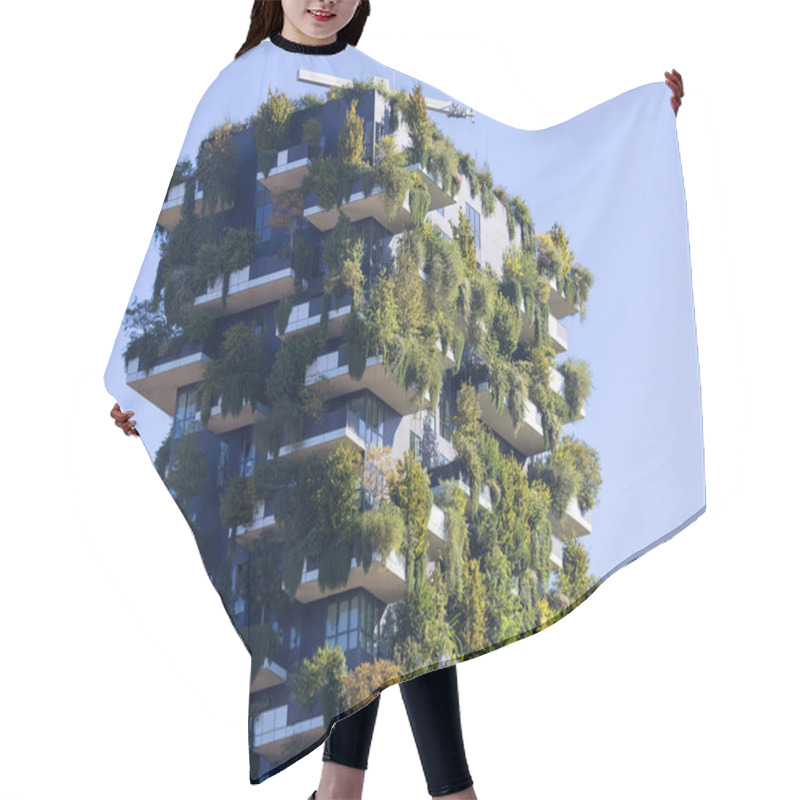 Personality  Vertical Forest (Bosco Verticale), Residential Tower In The Porta Nuova District With Trees On The Balconies, Milan, Italy Hair Cutting Cape